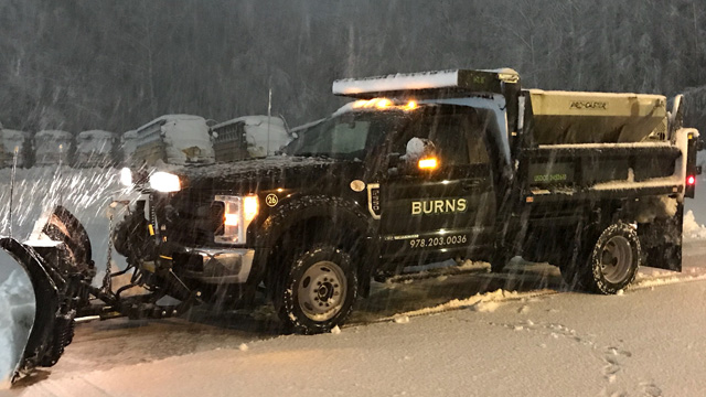 snowplow trucks burns